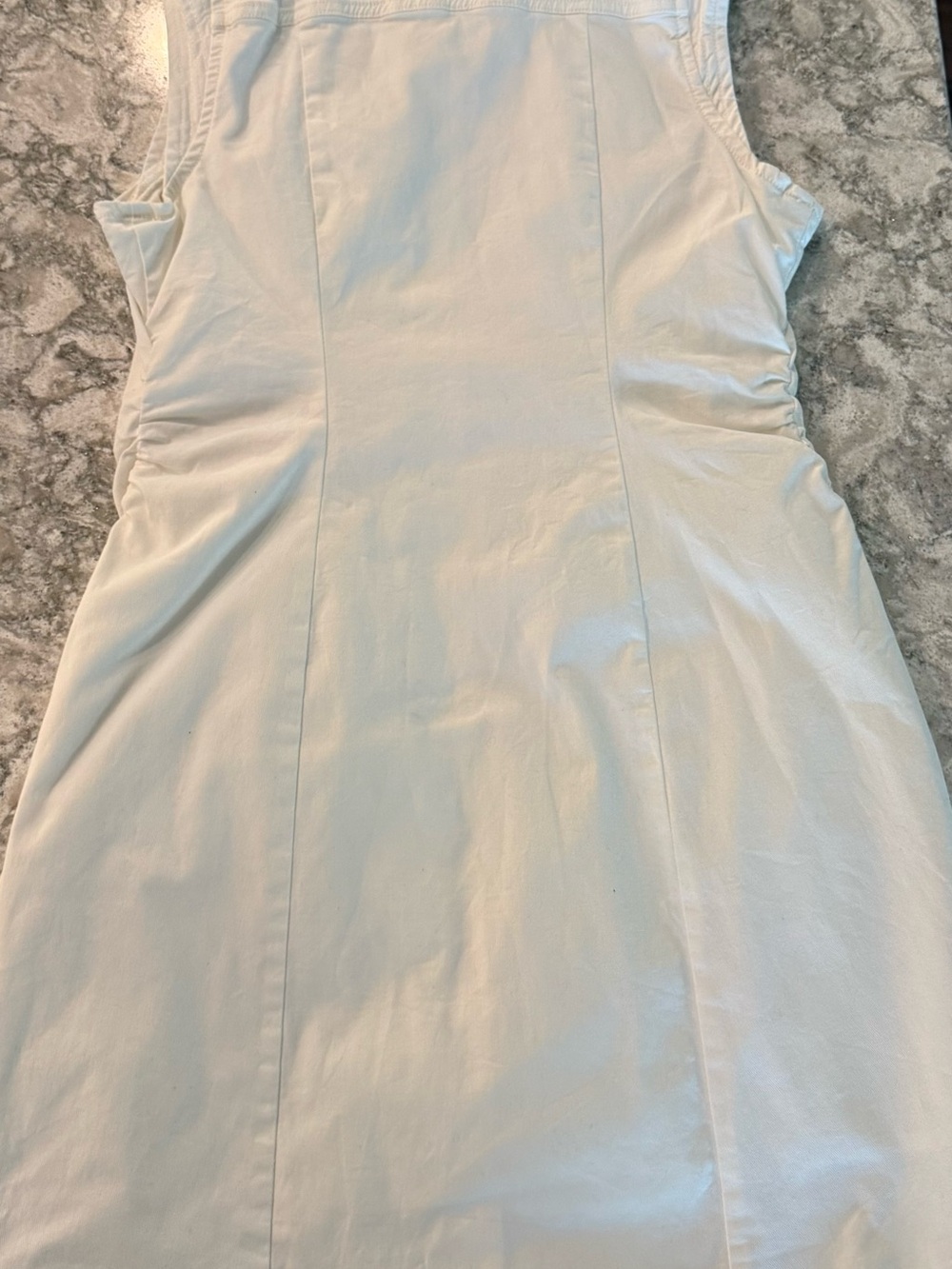 Anthropologie Pilcro White Sleeveless Button-Down Cotton Blend Dress size M - Picture 8 of 9
